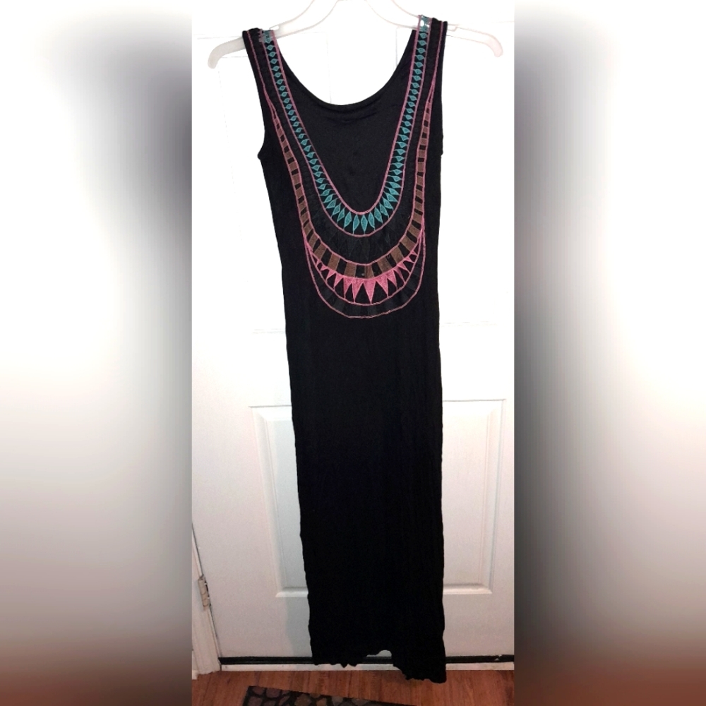 Women Black & Pink long dress